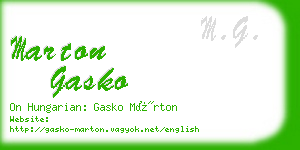 marton gasko business card